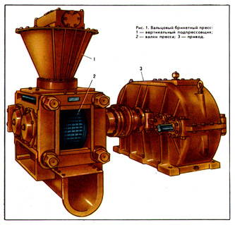 Вальцовый брикетный пресс