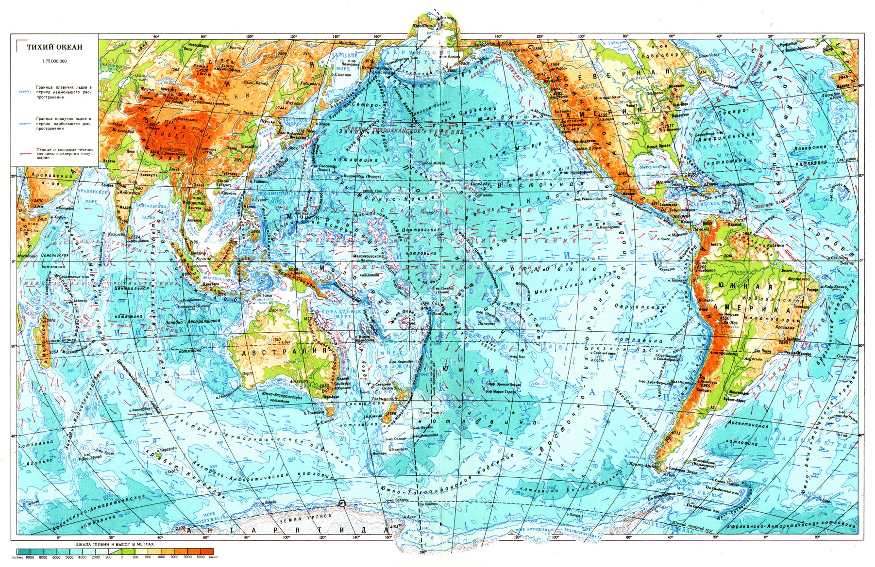 Карта тихого океана 7 класс