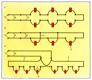 Схема электровзрывной сети